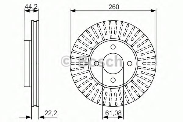Гальмівні диски передні 0986479090 Bosch