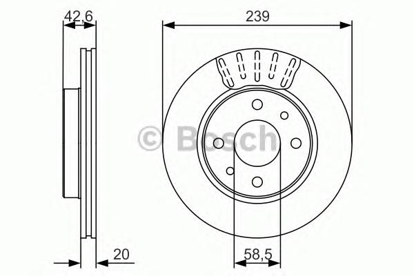 Диск переднього гальма Bosch 0986479082 ціна, від 21.58 USD
