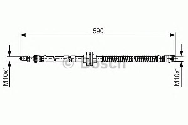 Шланг гальмівний передній Bosch 1987481516 ціна, від 11.43 USD