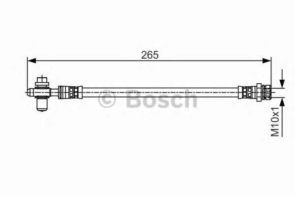 Шланг гальмівний задній, лівий 1987481518 Bosch