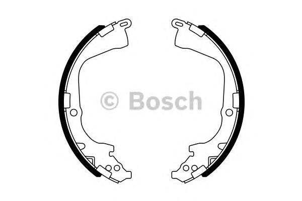 0986487781 Bosch Колодки гальмівні задні, барабанні