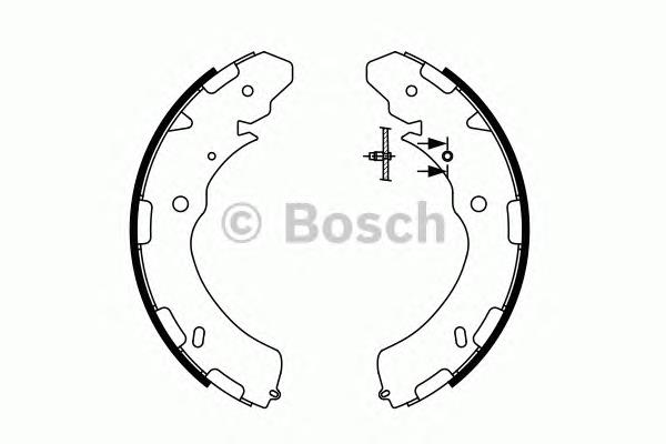 Колодки гальмові задні, барабанні 0986487758 Bosch