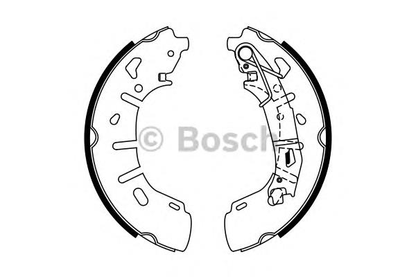 Колодки гальмові задні, барабанні 0986487773 Bosch