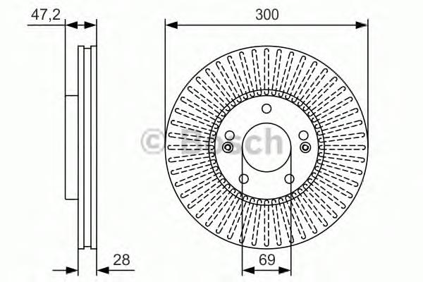 Диск переднього гальма Bosch 0986479S14 ціна, від 45.80 USD