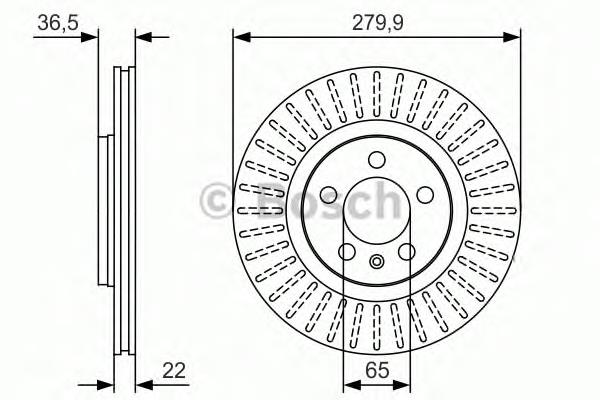Гальмівні диски передні 0986479R68 Bosch