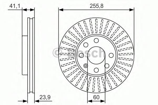 Диск гальмівний передній Bosch 0986479R76