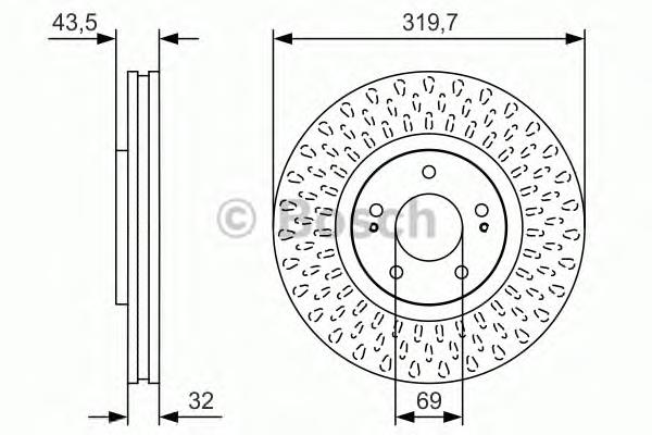 Гальмівні диски передні 0986479T01 Bosch