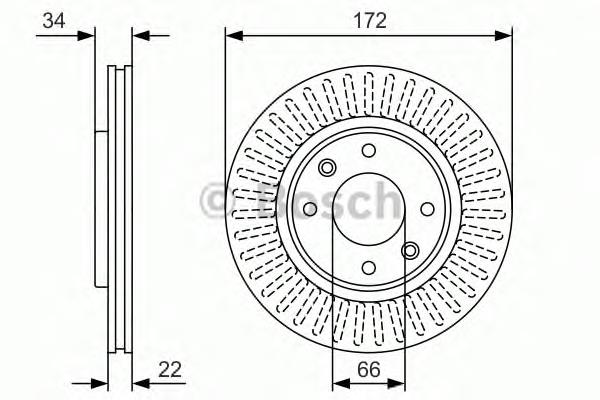 Гальмівні диски передні 0986479R63 Bosch