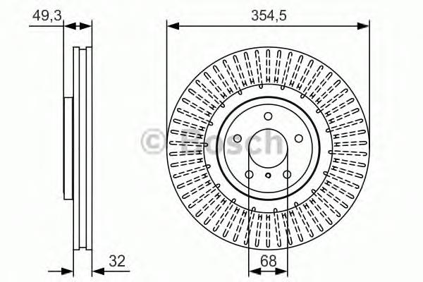 Купити 0986479T02 Bosch Ротор гальмівний