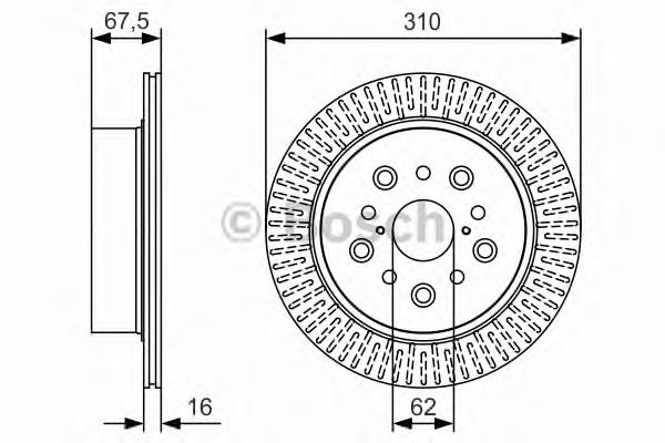 Диск гальмівний задній 0986479T03 Bosch