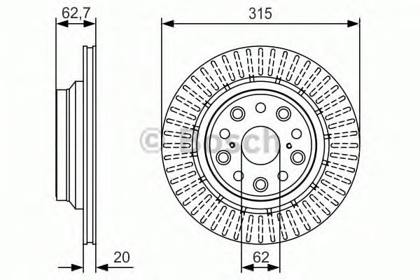 Задні дискові гальма Bosch 0986479T06 ціна, від 48.58 USD
