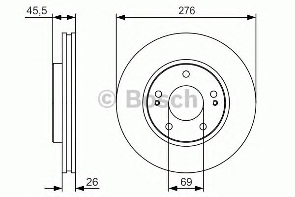 Диск переднього гальма Bosch 0986479S00 ціна, від 35.54 USD