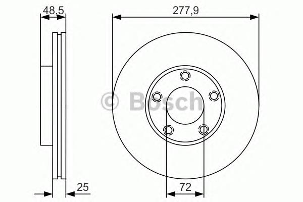 Гальмівні диски передні 0986479R83 Bosch