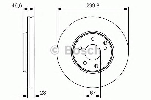 Диск гальмівний передній Bosch 0986479R79