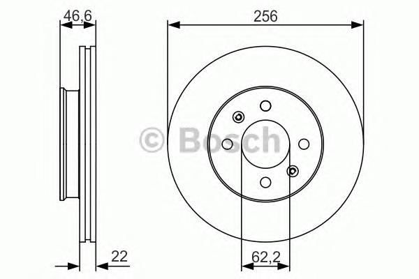 0986479R77 Bosch Гальмо дискове переднє