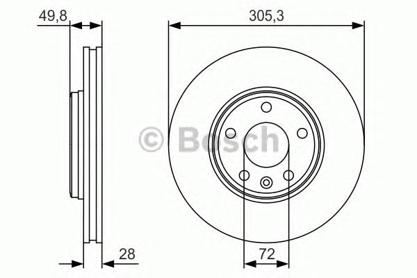 Гальмівні диски передні 0986479R93 Bosch