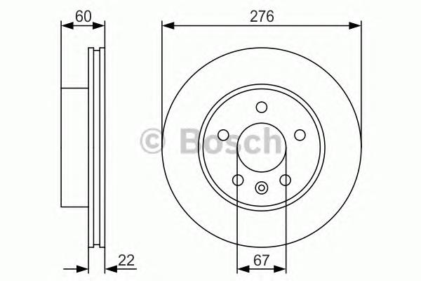 Диск переднього гальма Bosch 0986479R95 ціна, від 34.63 USD