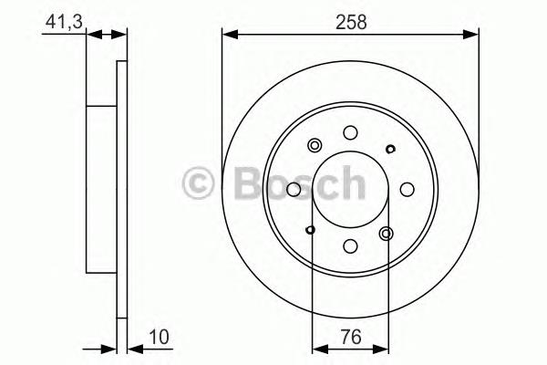 Купити 0986479S57 Bosch Диск заднього гальма