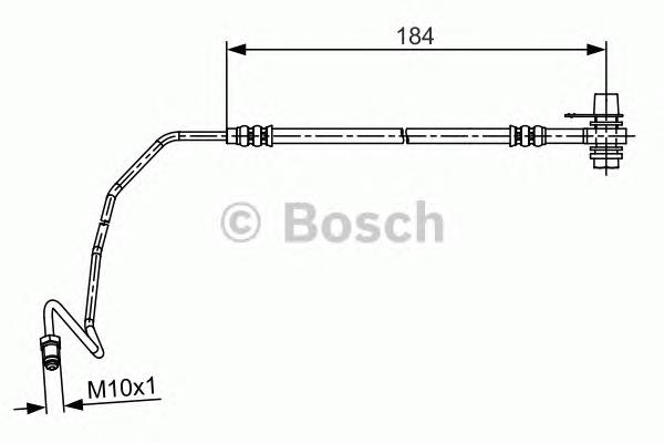 1987481534 Bosch шланг гальмівний задній, лівий