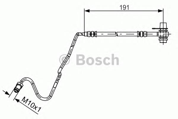Шланг гальмівний задній, правий 1987481537 Bosch