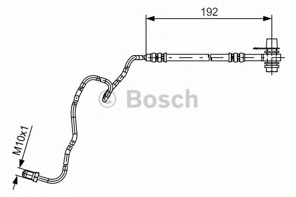 Шланг гальмівний задній, лівий Bosch 1987481536 ціна, від 16.10 USD