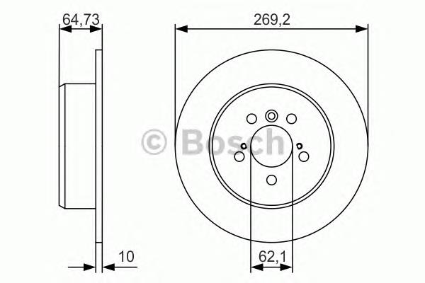 Диск гальмівний задній Bosch 0986479R00
