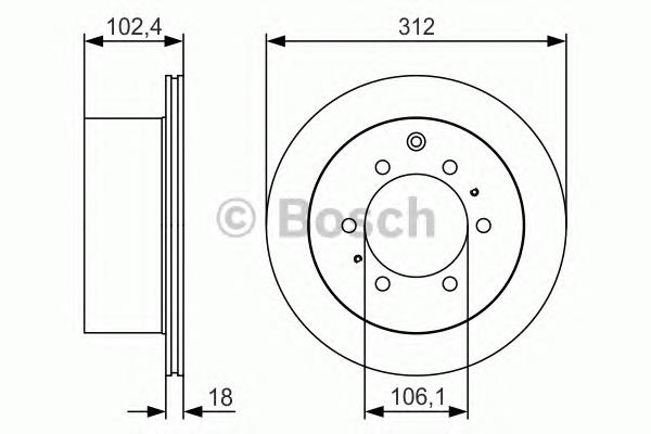 Диск гальмівний задній Bosch 0986479R57