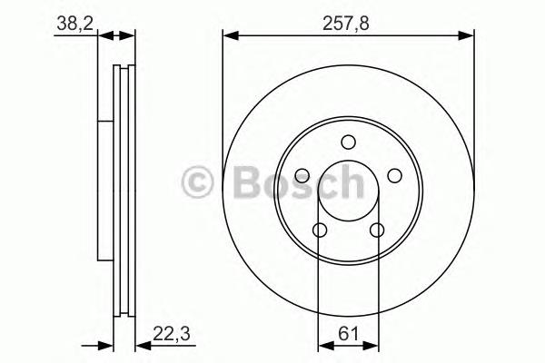 Гальмівні диски передні 0986479R56 Bosch