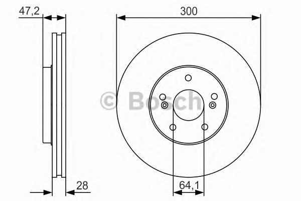 Диск переднього гальма Bosch 0986479R47 ціна, від 37.08 USD