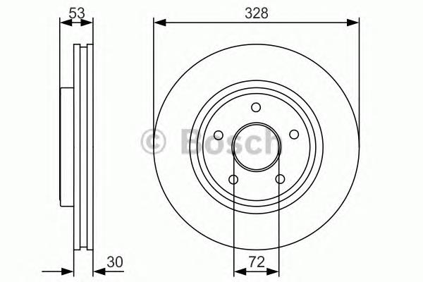0986479R48 Bosch Гальмо дискове переднє