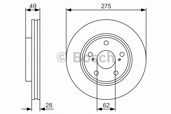 Диск переднього гальма Bosch 0986479R58 ціна, від 33.10 USD
