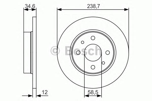 Диск переднього гальма Bosch 0986479R61 ціна, від 17.99 USD