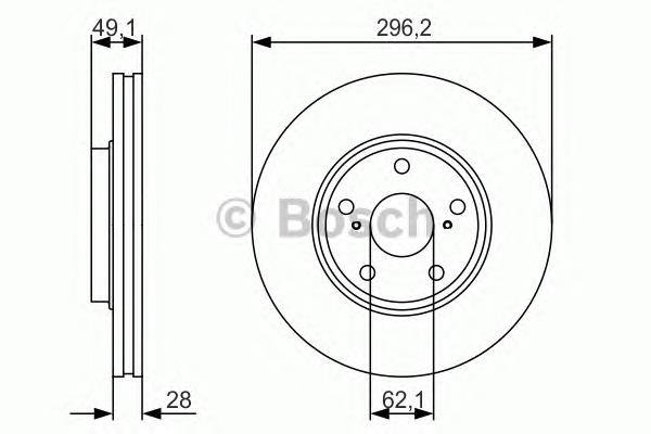 Гальмівні диски передні 0986479R28 Bosch