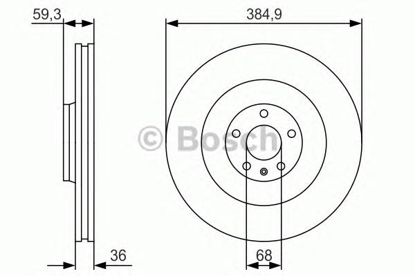 0986479R30 Bosch Гальмо дискове переднє