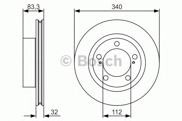 Гальмівні диски передні 0986479R29 Bosch