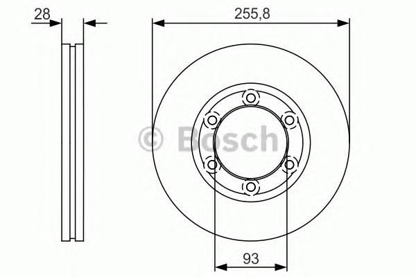 0986479R37 Bosch Гальмо дискове переднє