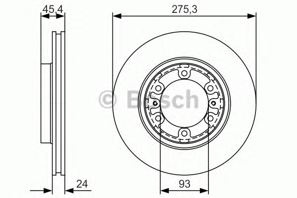0986479R40 Bosch Гальмо дискове переднє