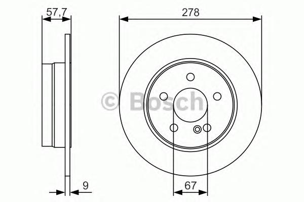 Диск гальмівний задній Bosch 0986479S96