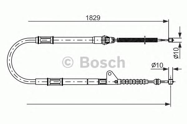 Трос ручного гальма задній, лівий Bosch 1987477545