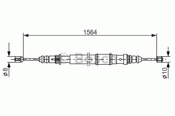 Трос ручного гальма задній, правий/лівий C1474B LPR