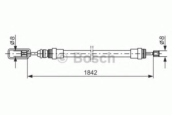 1987477422 Bosch Трос ручного гальма передній