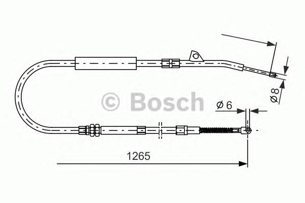 Трос стоянкового гальма задній лівий Bosch 1987477533 ціна, від 26.56 USD