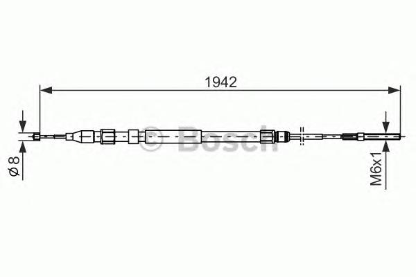 Трос ручного гальма задній, правий/лівий Bosch 1987477820 ціна, від 11.97 USD