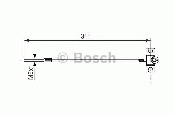 Трос ручного гальма передній 1987477658 Bosch