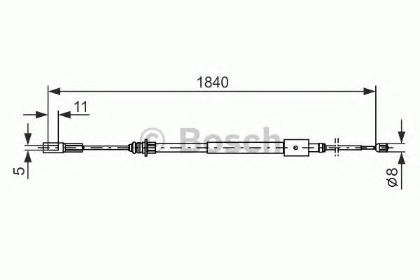 Трос ручного гальма задній, правий/лівий Bosch 1987477712 ціна, від 7.76 USD