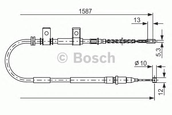 Трос ручника задній правий Bosch 1987477717