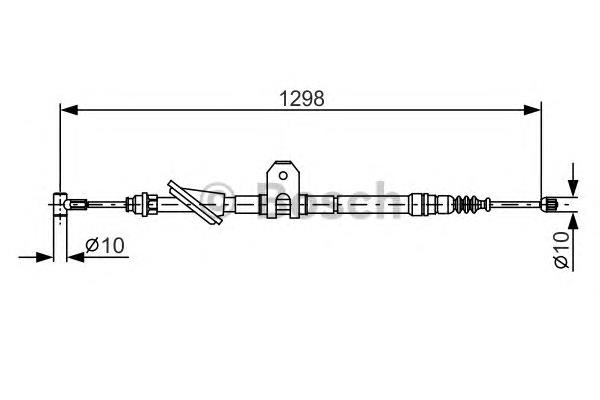 Трос стоянкового гальма задній правий Adriauto 190240 ціна, від 16.91 USD