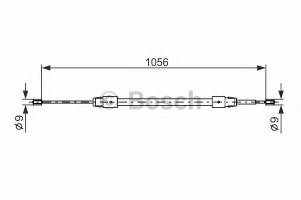 Трос стоянкового гальма задній лівий Bosch 1987477692 ціна, від 8.18 USD