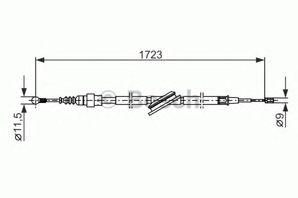 Трос ручного гальма задній, правий/лівий Bosch 1987477686 ціна, від 11.90 USD