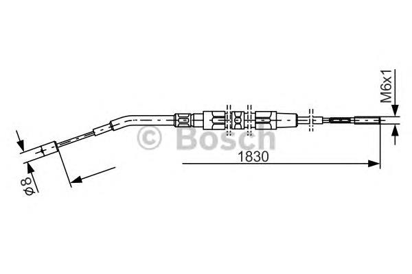Трос ручного гальма задній, правий/лівий Bosch 1987477008 ціна, від 8.55 USD
